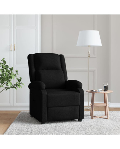 Fauteuil inclinable Noir Tissu | Mobilier & Déco
