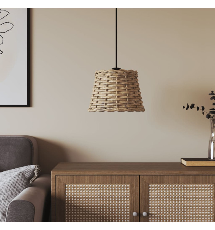 Abat-jour de plafonnier marron Ø20x15 cm osier | Mobilier & Déco