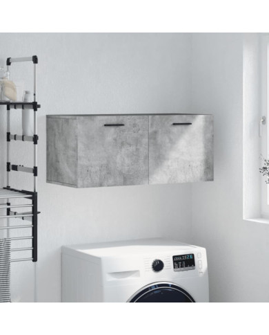 Armoire murale gris béton 80x36,5x35 cm bois d'ingénierie | Mobilier & Déco