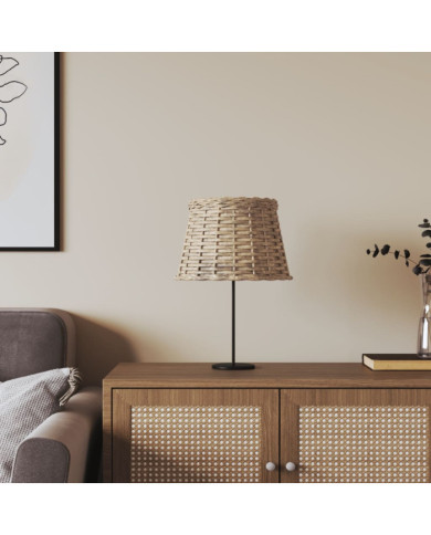 Abat-jour marron Ø25x17 cm osier | Mobilier & Déco