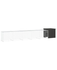 Poulailler Anthracite 600x91x100 cm Acier galvanisé | Mobilier & Déco