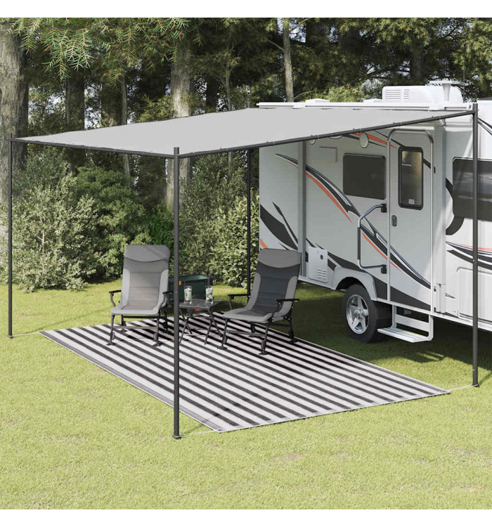 Tapis de tente 250x450 cm Anthracite et blanc | Mobilier & Déco