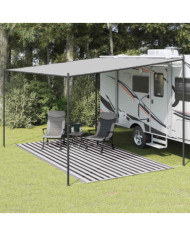 Tapis de tente 250x450 cm Anthracite et blanc | Mobilier & Déco