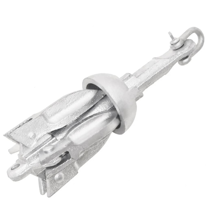 Ancre pliable argenté 0,7 kg fonte galvanisée à chaud | Mobilier & Déco