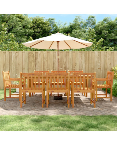 Chaises de jardin lot de 8 56x55,5x90 bois massif d'acacia | Mobilier & Déco