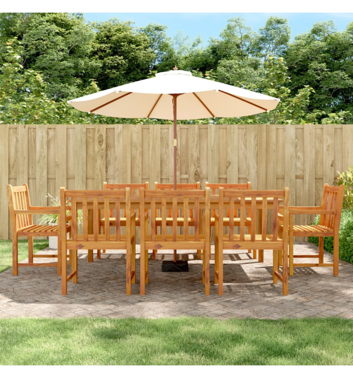 Chaises de jardin lot de 8 56x55,5x90 bois massif d'acacia | Mobilier & Déco