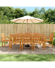 Chaises de jardin lot de 8 56x55,5x90 bois massif d'acacia | Mobilier & Déco