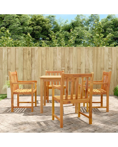 Ensemble à manger de jardin 5 pcs Bois d'acacia solide | Mobilier & Déco