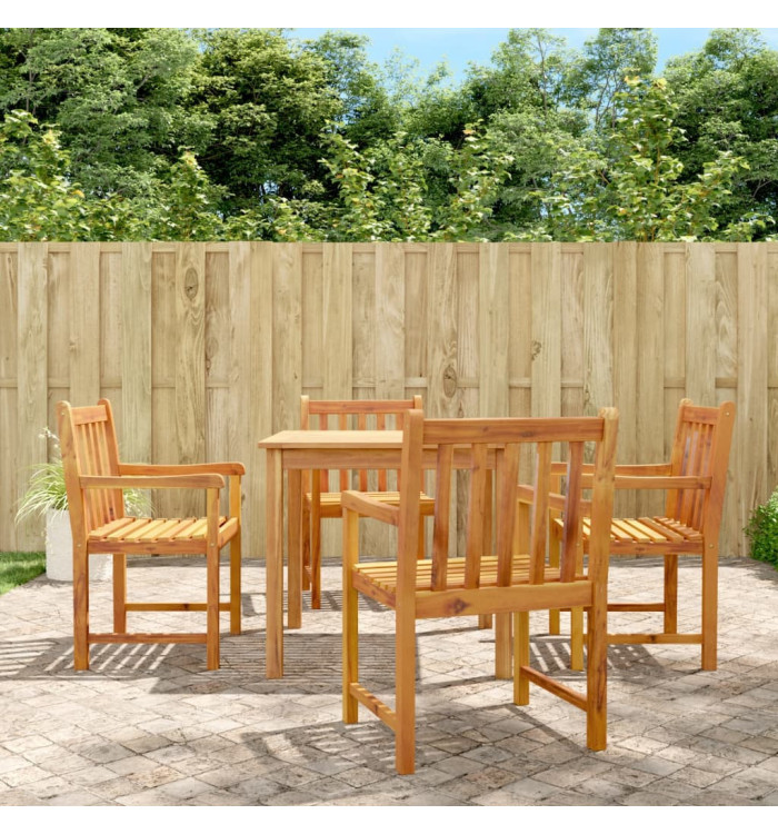 Ensemble à manger de jardin 5 pcs Bois d'acacia solide | Mobilier & Déco