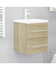 Armoire d'évier avec lavabo intégré Chêne sonoma Aggloméré | Mobilier & Déco