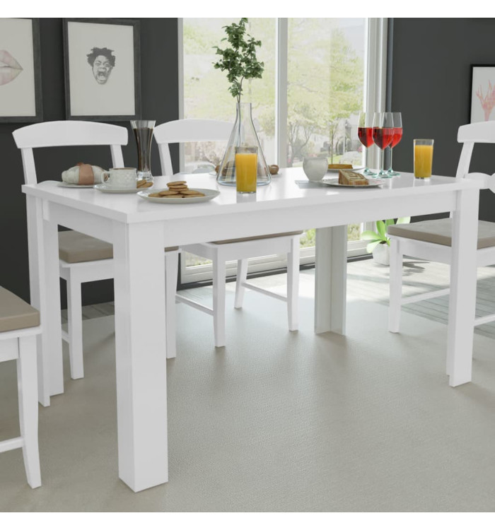 Table à manger 140x80x75 cm blanc | Mobilier & Déco