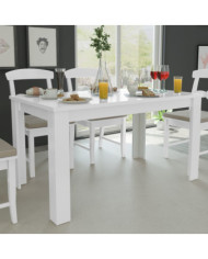 Table à manger 140x80x75 cm blanc | Mobilier & Déco