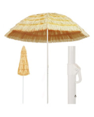 Parasol de plage Naturel 240 cm Style hawaïen | Mobilier & Déco