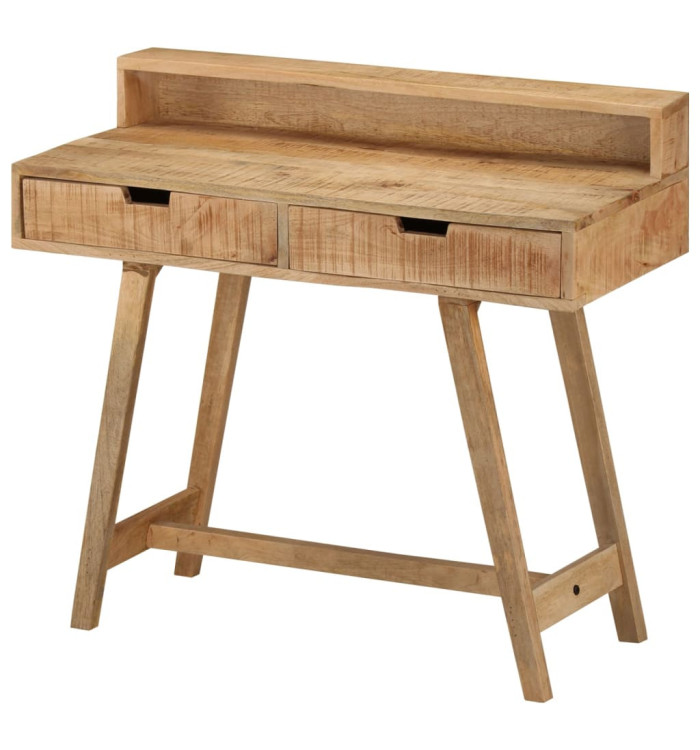 Bureau 100x45x90 cm Bois de manguier brut solide | Mobilier & Déco