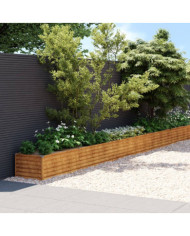 Lit surélevé de jardin 770x50x36 cm acier corten | Mobilier & Déco