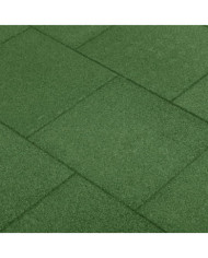 Carreaux de protection antichoc 18pcs Caoutchouc 50x50x3cm Vert | Mobilier & Déco