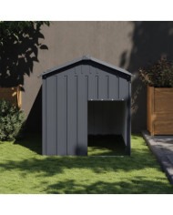 Niche pour chien avec toit anthracite acier galvanisé | Mobilier & Déco