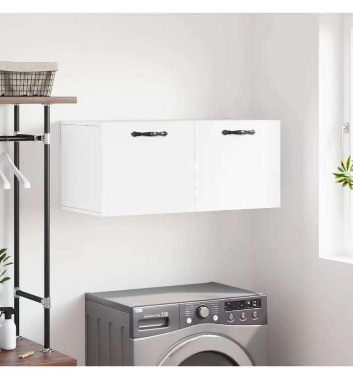 Armoire murale blanc 80x36,5x35 cm bois d'ingénierie | Mobilier & Déco