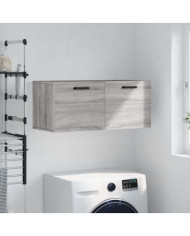 Armoire murale sonoma gris 80x36,5x35 cm bois d'ingénierie | Mobilier & Déco