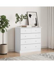 Commode ALTA blanc 77x35x73 cm bois massif de pin | Mobilier & Déco