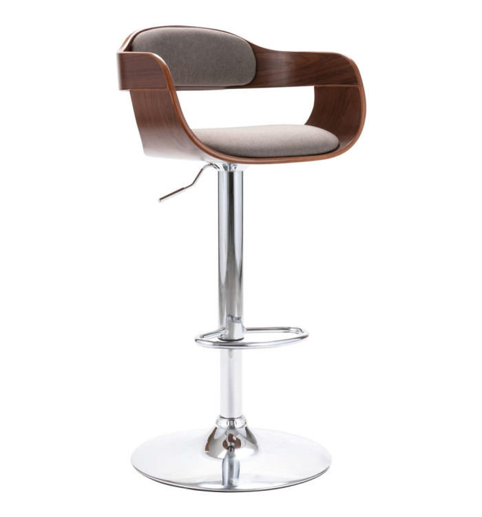 Tabouret de bar Contreplaqué et tissu taupe | Mobilier & Déco