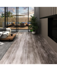 Dalles de plancher PVC autoadhésif 5,21 m² 2 mm marron bois mat | Mobilier & Déco