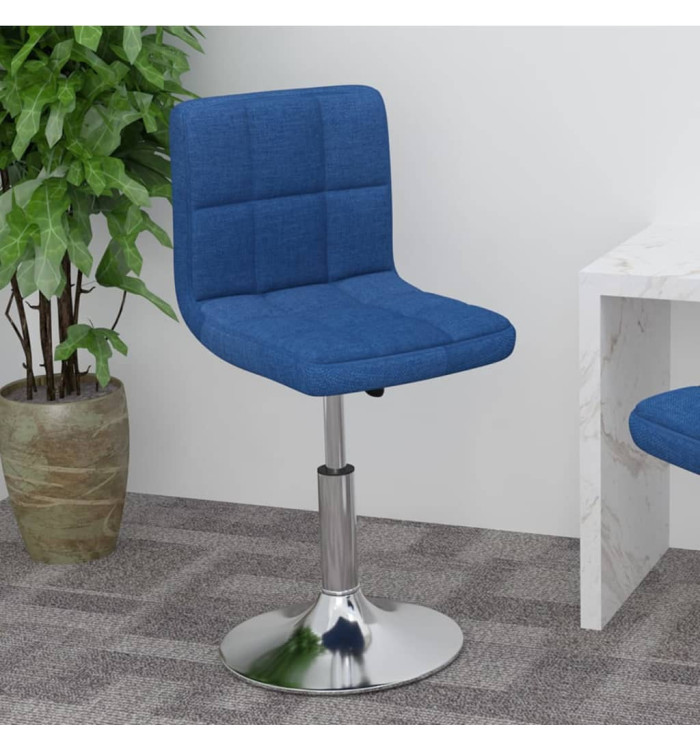 Tabouret de bar pivotant Bleu Tissu | Mobilier & Déco