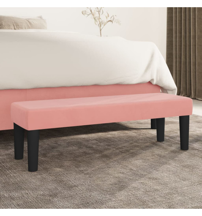 Banc Rose 100x30x30 cm Velours | Mobilier & Déco