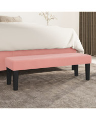 Banc Rose 100x30x30 cm Velours | Mobilier & Déco