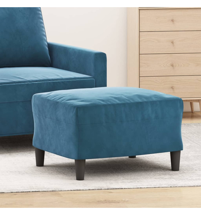 Repose-pied Bleu 60x50x41 cm Velours | Mobilier & Déco