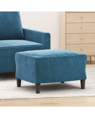 Repose-pied Bleu 60x50x41 cm Velours | Mobilier & Déco