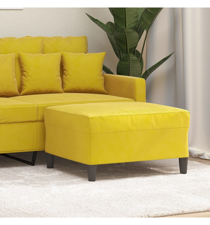 Repose-pied Jaune 70x55x41 cm Velours | Mobilier & Déco