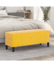 Banc Jaune 100x35x41 cm Velours | Mobilier & Déco