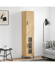 Buffet haut Chêne sonoma 34,5x34x180 cm Bois d'ingénierie | Mobilier & Déco