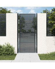 Portail de jardin anthracite 105x225 cm acier | Mobilier & Déco