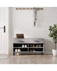 Banc à chaussures sonoma gris 102x35x55 cm bois d'ingénierie | Mobilier & Déco