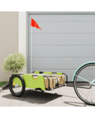 Remorque de vélo vert tissu oxford et fer | Mobilier & Déco