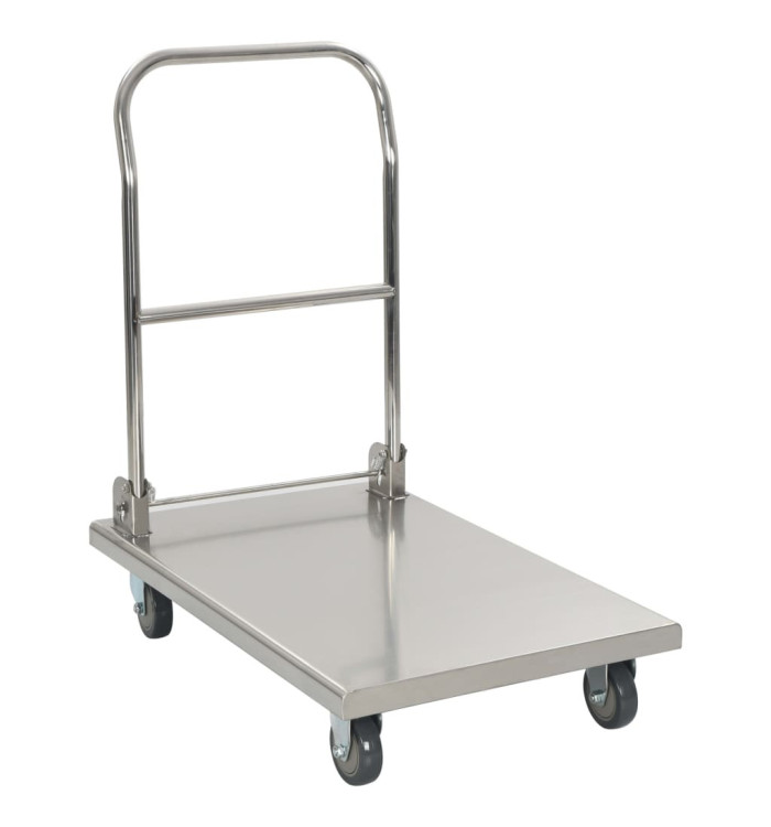 Chariot à plateforme Argenté 82x53x86 cm Acier inoxydable | Mobilier & Déco