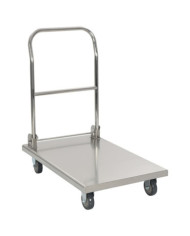 Chariot à plateforme Argenté 82x53x86 cm Acier inoxydable | Mobilier & Déco