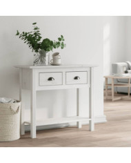 Table console BODO blanc 91x35x74 cm bois de pin massif | Mobilier & Déco