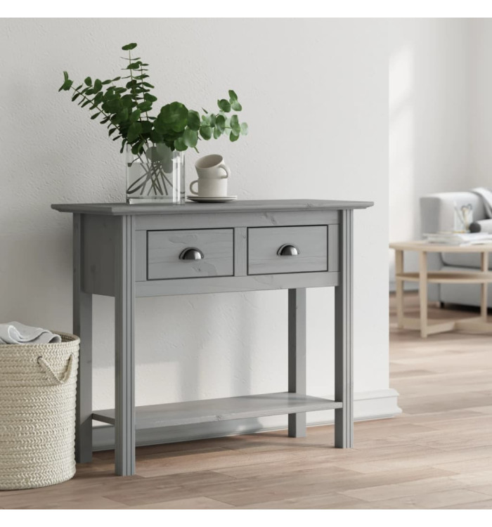 Table console BODO gris 91x35x74 cm bois de pin massif | Mobilier & Déco