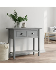 Table console BODO gris 91x35x74 cm bois de pin massif | Mobilier & Déco