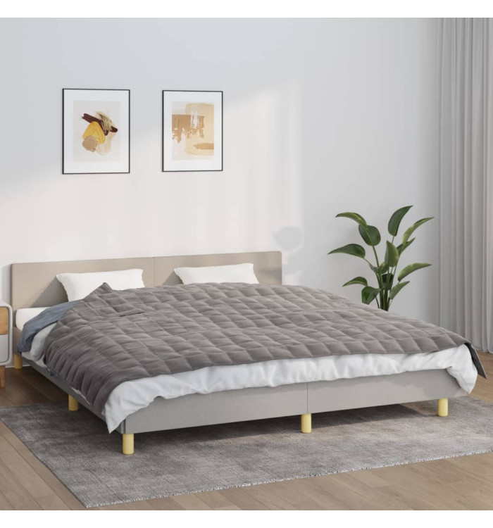 Couverture lestée Gris 155x220 cm 7 kg Tissu | Mobilier & Déco