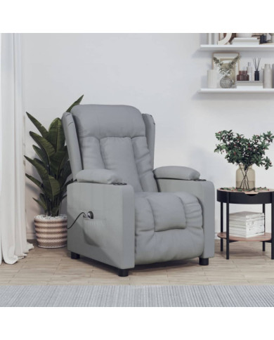 Fauteuil inclinable électrique Gris clair Tissu | Mobilier & Déco