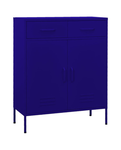 Armoire de rangement Bleu marine 80x35x101,5 cm Acier | Mobilier & Déco