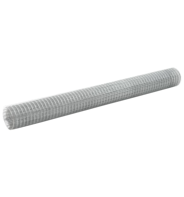 Grillage pour volière acier galvanisé 25x1,5 m argenté | Mobilier & Déco