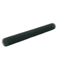 Grillage acier avec revêtement en PVC 25x1,5 m vert | Mobilier & Déco