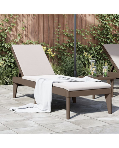 Chaise longue marron 186x60x29 cm PP | Mobilier & Déco