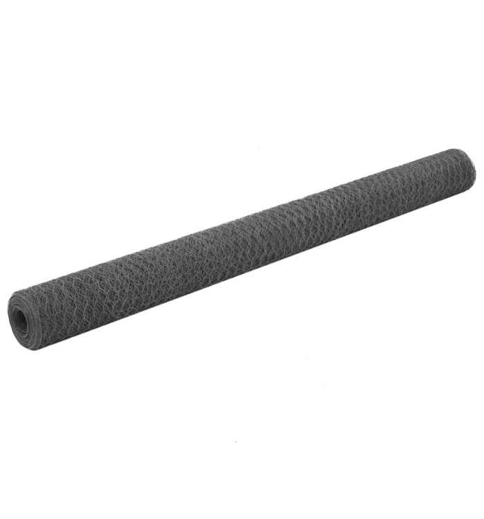 Grillage Acier avec revêtement en PVC 25x1,5 m Gris | Mobilier & Déco