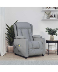 Fauteuil électrique de massage Gris clair Tissu | Mobilier & Déco